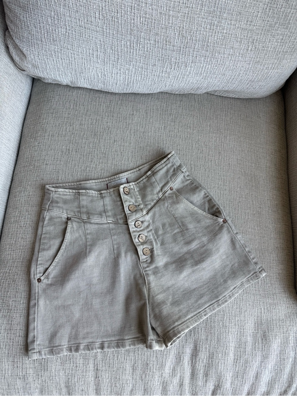 Dear John High-Waist Button-Front Shorts